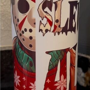 Festive Horror-Themed Tumbler